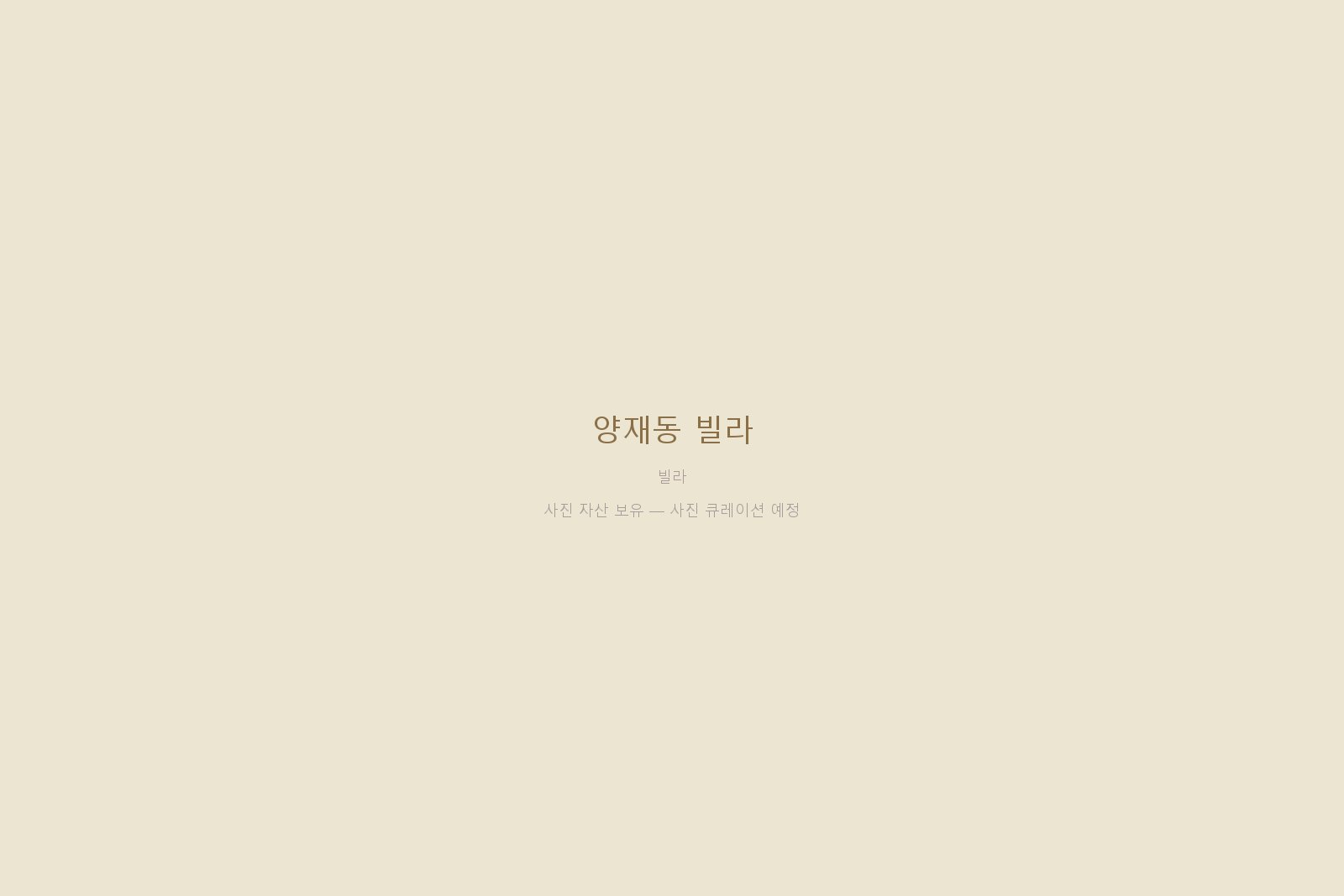 양재동 빌라 — 사진 자산 보유